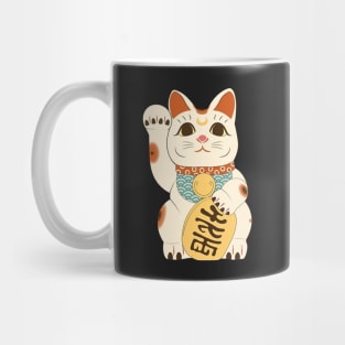 Lucky Moon Cat Maneki Neko Mug